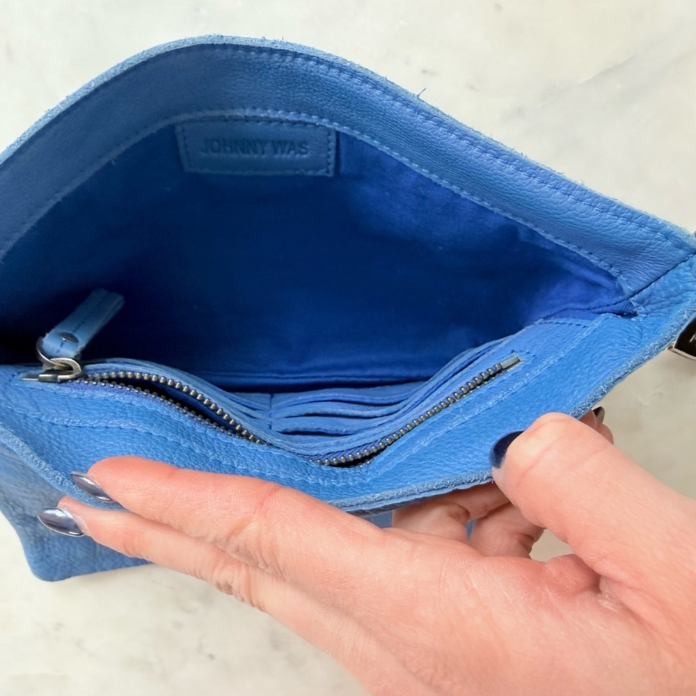 Johnny Was Light Blue Crossbody Bag - Picture 5 of 12
